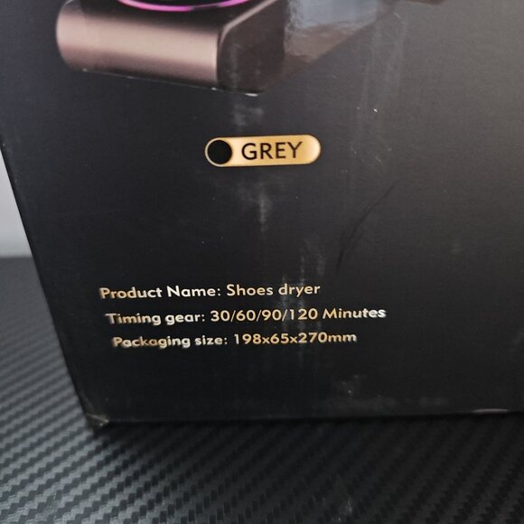 NEW Compact Portable Plug-In Black Shoes/Boots Drier w/ Digital Temp. Display - Picture 3 of 5